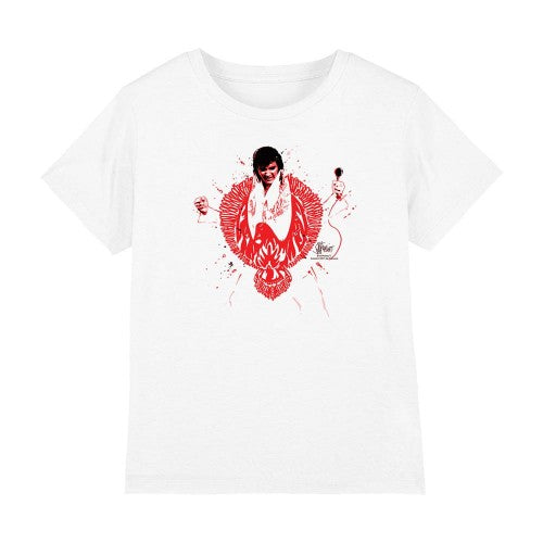 Front - Elvis Presley Childrens/Kids Red Pheonix T-Shirt