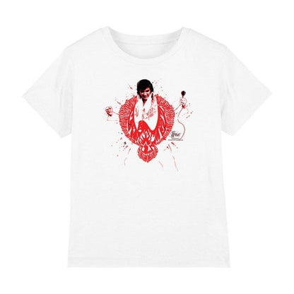 Front - Elvis Presley Childrens/Kids Red Pheonix T-Shirt