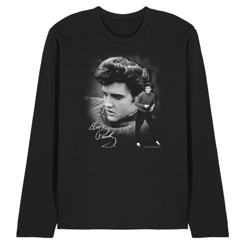 Front - Elvis Presley Unisex Adult Sweater Long-Sleeved T-Shirt