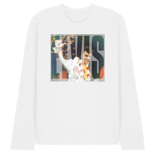 Front - Elvis Presley Unisex Adult Aloha Knockout Long-Sleeved T-Shirt
