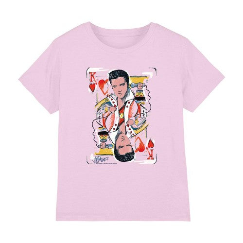 Front - Elvis Presley Childrens/Kids King Of Hearts T-Shirt