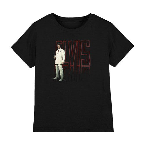 Front - Elvis Presley Childrens/Kids White Suit T-Shirt