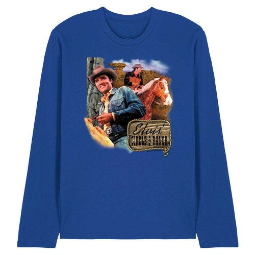 Front - Elvis Presley Unisex Adult Ranch Long-Sleeved T-Shirt