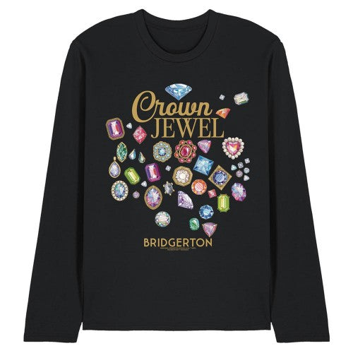 Front - Bridgerton Unisex Adult Crown Jewel Long-Sleeved T-Shirt