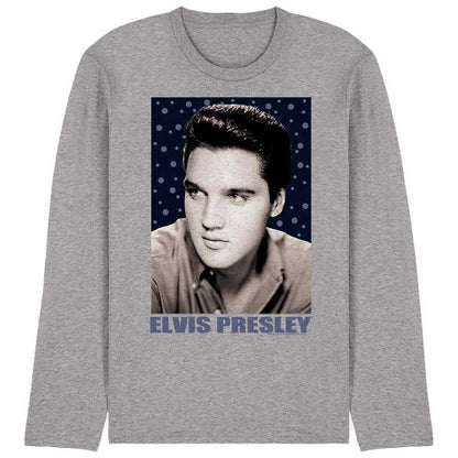 Front - Elvis Presley Unisex Adult Blue Sparkle T-Shirt