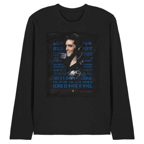 Front - Elvis Presley Unisex Adult Icon Long-Sleeved T-Shirt