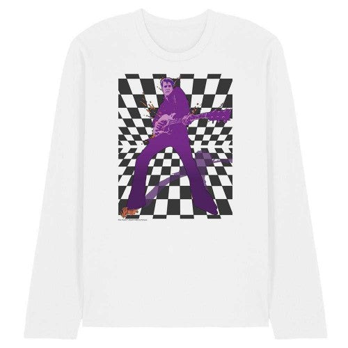 Front - Elvis Presley Unisex Adult Lets Rock Long-Sleeved T-Shirt