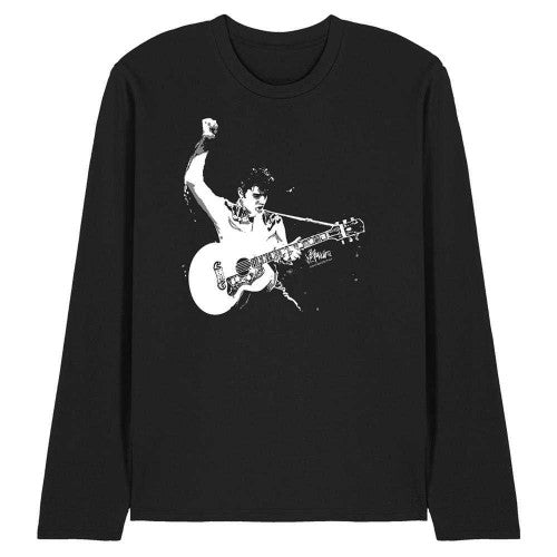 Front - Elvis Presley Unisex Adult Guitarman Long-Sleeved T-Shirt