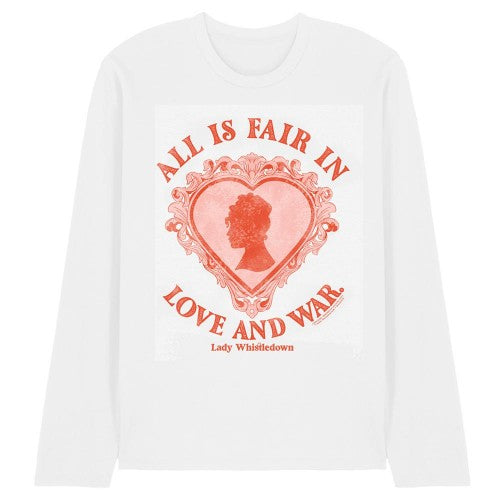 Front - Bridgerton Unisex Adult Love And War Lady Whistledown T-Shirt