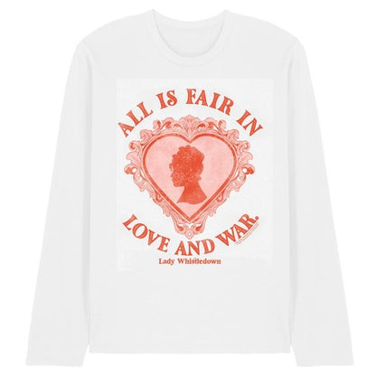 Front - Bridgerton Unisex Adult Love And War Lady Whistledown T-Shirt