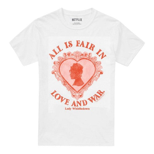 Front - Bridgerton Unisex Adult Love And War Lady Whistledown T-Shirt