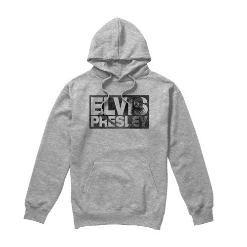 Front - Elvis Presley Unisex Adult Block Letters Hoodie