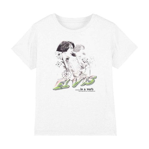 Front - Elvis Presley Childrens/Kids Elvis Is A Verb T-Shirt