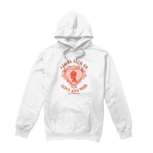 Front - Bridgerton Unisex Adult Love And War Lady Whistledown Hoodie