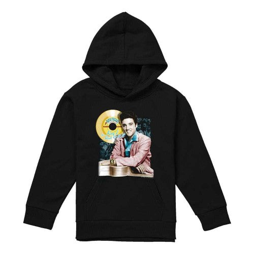 Front - Elvis Presley Childrens/Kids Gold Record Hoodie
