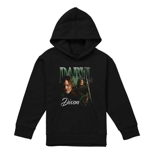 Front - The Walking Dead Childrens/Kids Daryl Dixon Homage Pullover Hoodie