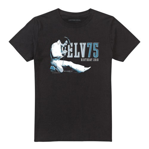Front - Elvis Presley Unisex Adult 75 Logo T-Shirt