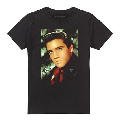 Front - Elvis Presley Unisex Adult Red Scarf T-Shirt