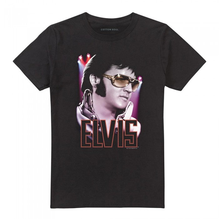 Front - Elvis Presley Unisex Adult 70S Star T-Shirt