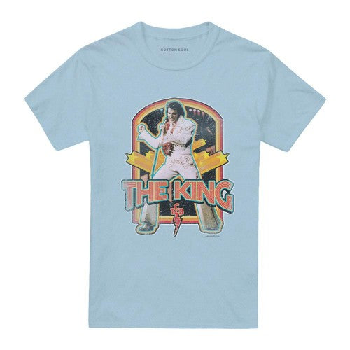 Front - Elvis Presley Mens The King Distressed T-Shirt