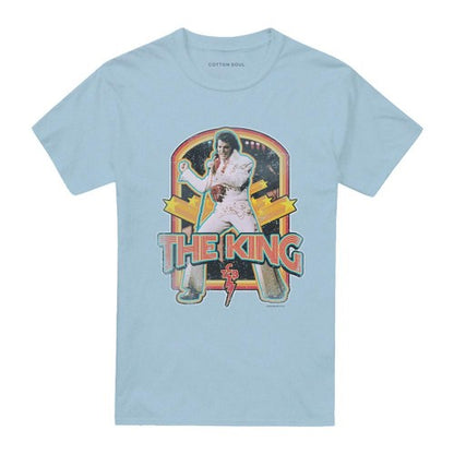 Front - Elvis Presley Mens The King Distressed T-Shirt
