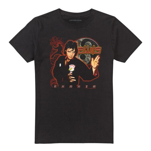 Front - Elvis Presley Unisex Adult Karate T-Shirt
