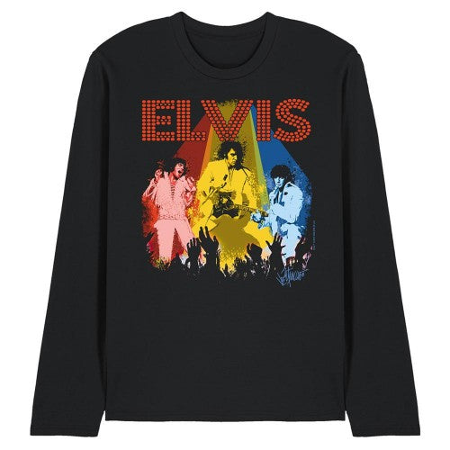 Front - Elvis Presley Unisex Adult Vegas Remembered Long-Sleeved T-Shirt