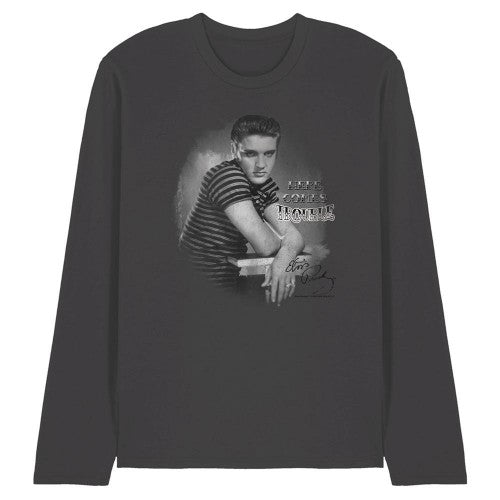 Front - Elvis Presley Unisex Adult Trouble Long-Sleeved T-Shirt