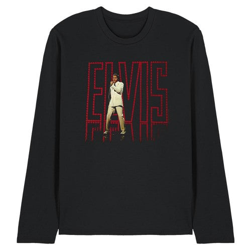 Front - Elvis Presley Unisex Adult Elvis 68 Album Long-Sleeved T-Shirt