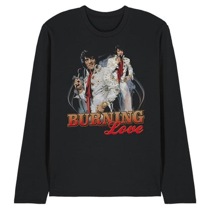Front - Elvis Presley Unisex Adult Burning Love Long-Sleeved T-Shirt