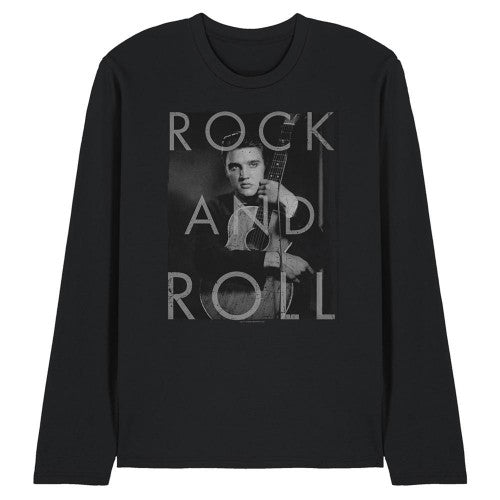 Front - Elvis Presley Unisex Adult Rock And Roll Long-Sleeved T-Shirt