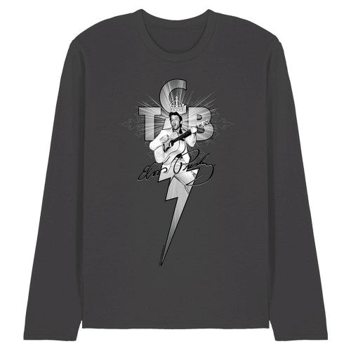 Front - Elvis Presley Unisex Adult Tcb Ornate Long-Sleeved T-Shirt