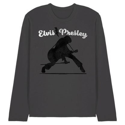 Front - Elvis Presley Unisex Adult Overlay Long-Sleeved T-Shirt