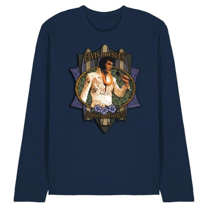 Front - Elvis Presley Unisex Adult Aloha From Hawaii Long-Sleeved T-Shirt