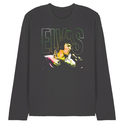 Front - Elvis Presley Unisex Adult Multicoloured Long-Sleeved T-Shirt