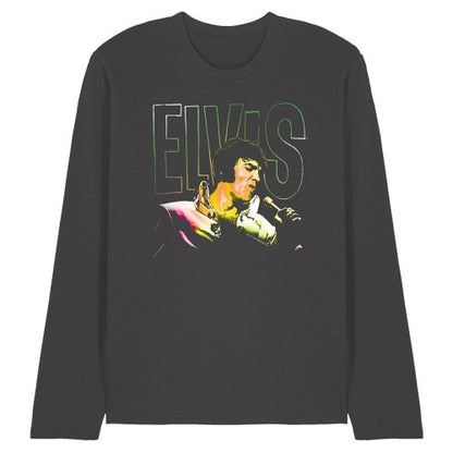 Front - Elvis Presley Unisex Adult Multicoloured Long-Sleeved T-Shirt