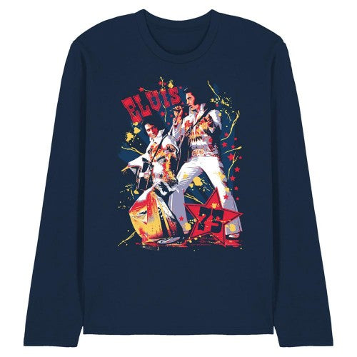 Front - Elvis Presley Unisex Adult Eagle Elvis Long-Sleeved T-Shirt