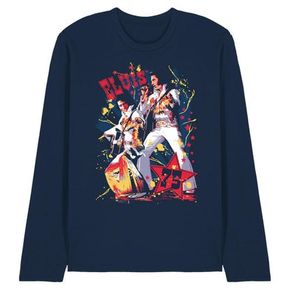 Front - Elvis Presley Unisex Adult Eagle Elvis Long-Sleeved T-Shirt
