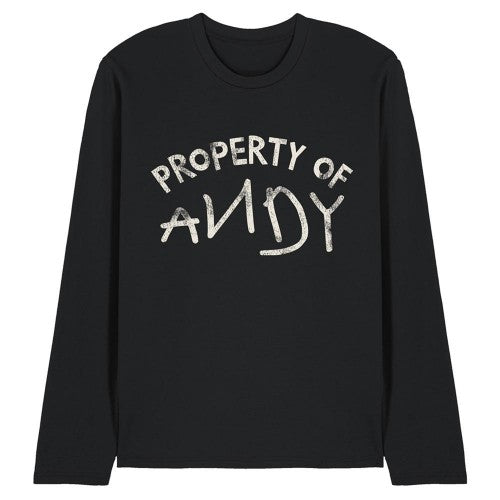 Front - Toy Story Unisex Adult Property Of Andy T-Shirt