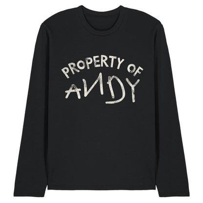 Front - Toy Story Unisex Adult Property Of Andy T-Shirt