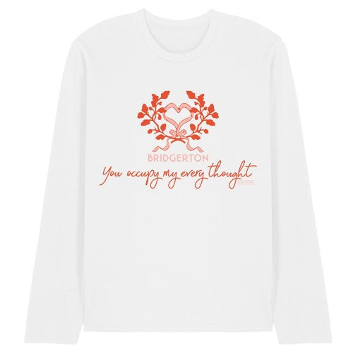 Front - Bridgerton Unisex Adult Occupy My Thoughts Long-Sleeved T-Shirt