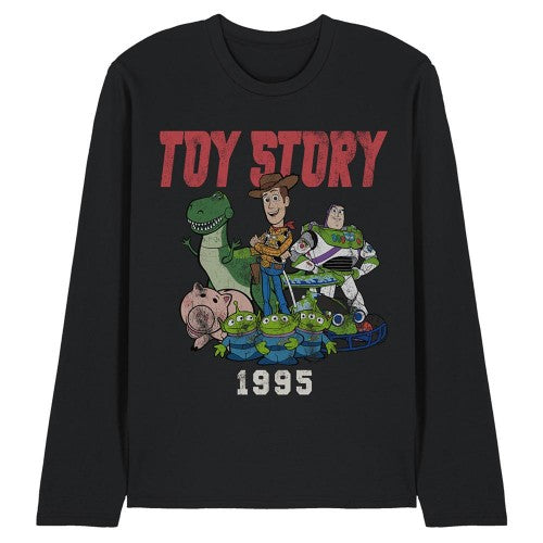 Front - Toy Story Unisex Adult 1995 Retro Long-Sleeved T-Shirt
