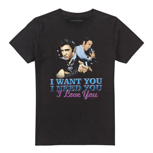 Front - Elvis Presley Unisex Adult I Want You T-Shirt