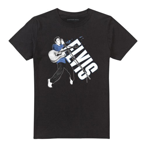 Front - Elvis Presley Unisex Adult On His Toes T-Shirt