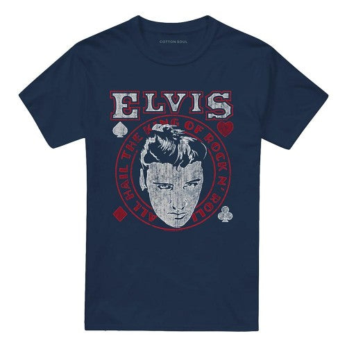 Front - Elvis Presley Unisex Adult Hail The King T-Shirt