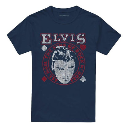 Front - Elvis Presley Unisex Adult Hail The King T-Shirt