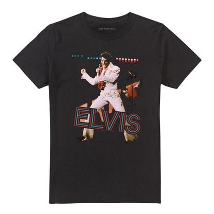 Front - Elvis Presley Unisex Adult Hit The Lights T-Shirt