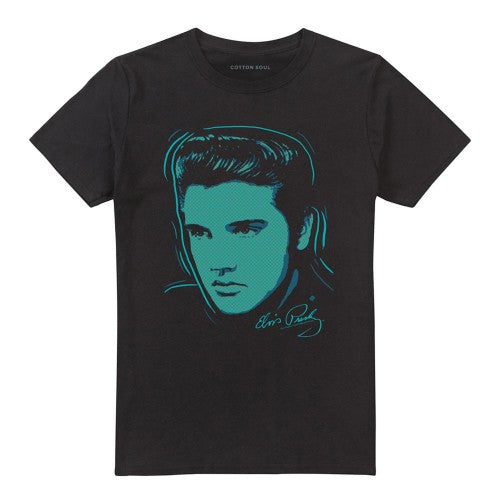 Front - Elvis Presley Unisex Adult Young Dots T-Shirt