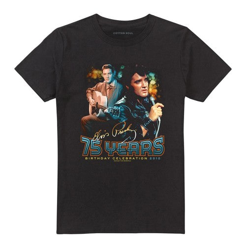 Front - Elvis Presley Unisex Adult 75 Years T-Shirt