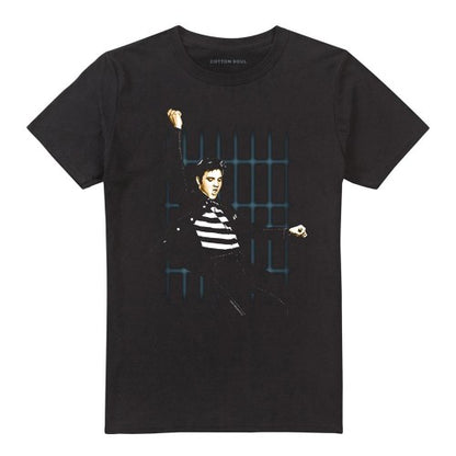 Front - Elvis Presley Unisex Adult Blue Bars T-Shirt